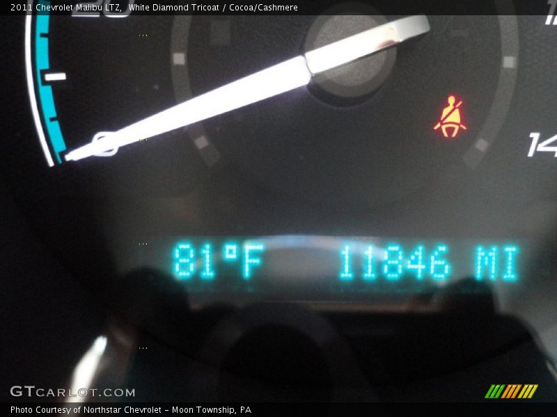 White Diamond Tricoat / Cocoa/Cashmere 2011 Chevrolet Malibu LTZ