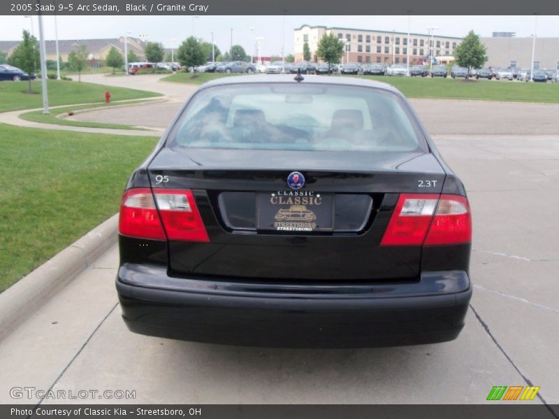 Black / Granite Gray 2005 Saab 9-5 Arc Sedan