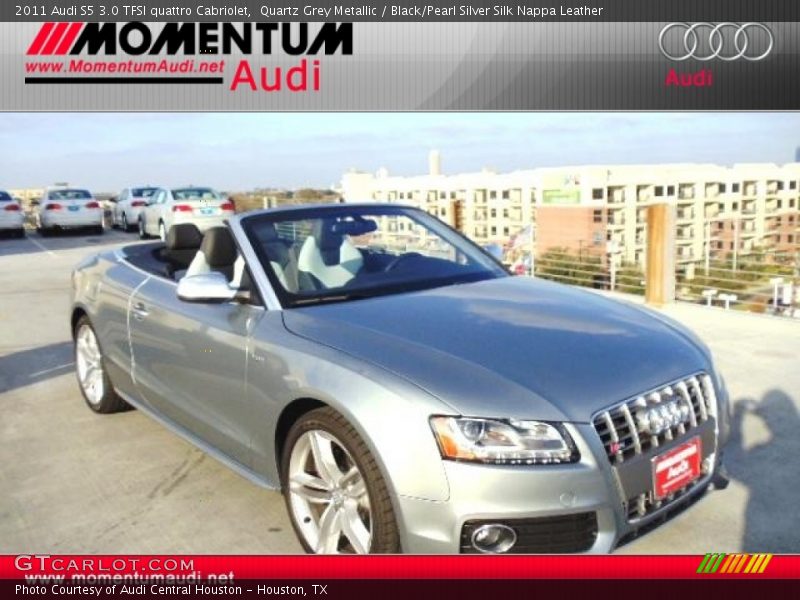 Quartz Grey Metallic / Black/Pearl Silver Silk Nappa Leather 2011 Audi S5 3.0 TFSI quattro Cabriolet