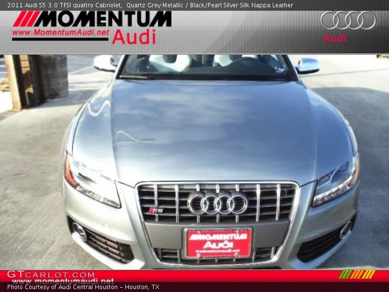 Quartz Grey Metallic / Black/Pearl Silver Silk Nappa Leather 2011 Audi S5 3.0 TFSI quattro Cabriolet