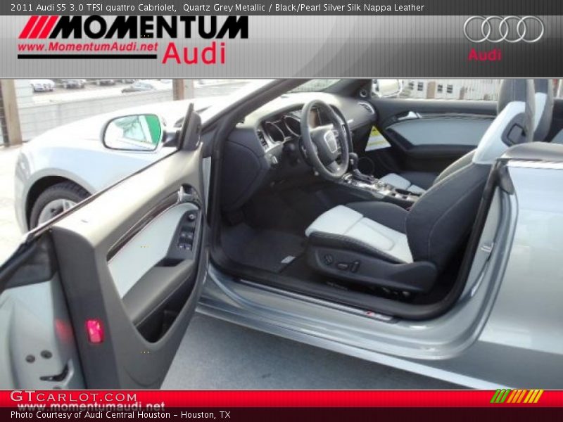 Quartz Grey Metallic / Black/Pearl Silver Silk Nappa Leather 2011 Audi S5 3.0 TFSI quattro Cabriolet