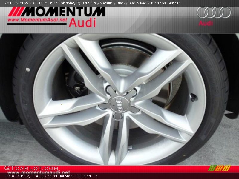 Quartz Grey Metallic / Black/Pearl Silver Silk Nappa Leather 2011 Audi S5 3.0 TFSI quattro Cabriolet