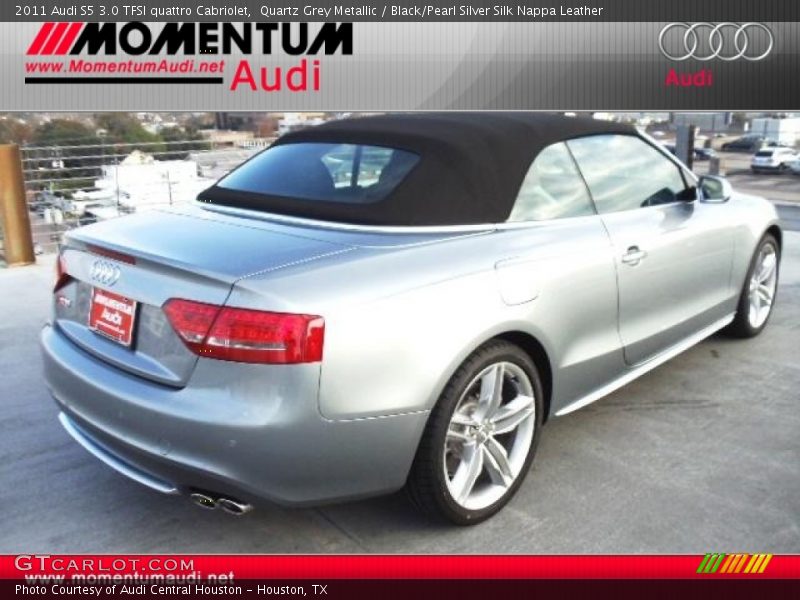 Quartz Grey Metallic / Black/Pearl Silver Silk Nappa Leather 2011 Audi S5 3.0 TFSI quattro Cabriolet
