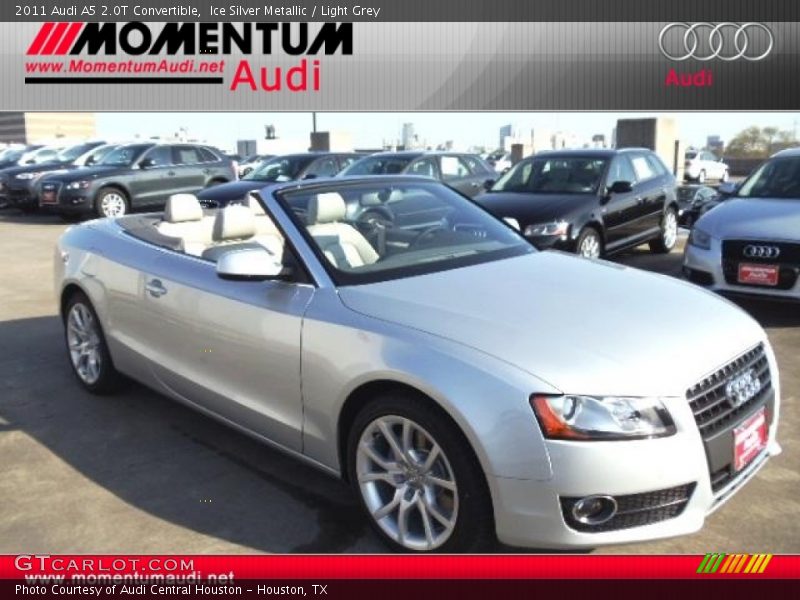 Ice Silver Metallic / Light Grey 2011 Audi A5 2.0T Convertible