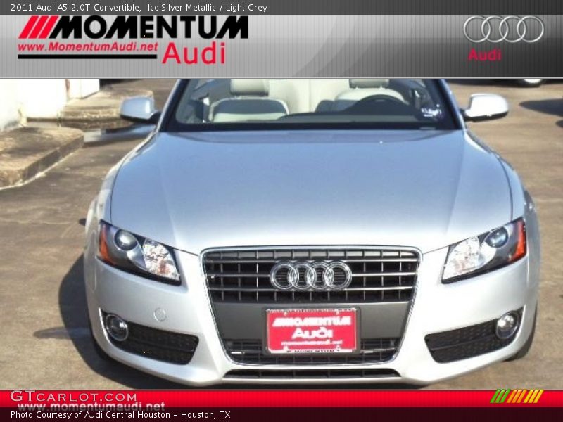 Ice Silver Metallic / Light Grey 2011 Audi A5 2.0T Convertible