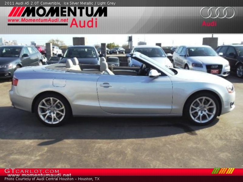 Ice Silver Metallic / Light Grey 2011 Audi A5 2.0T Convertible