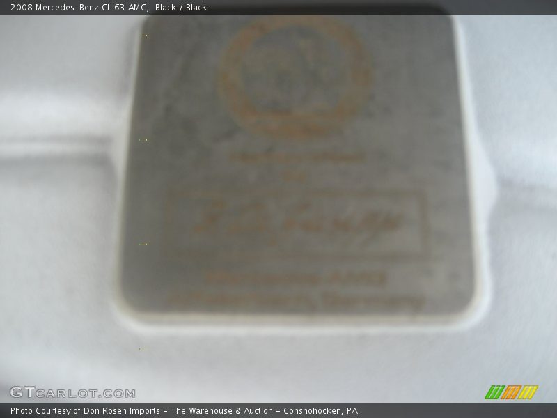 Black / Black 2008 Mercedes-Benz CL 63 AMG