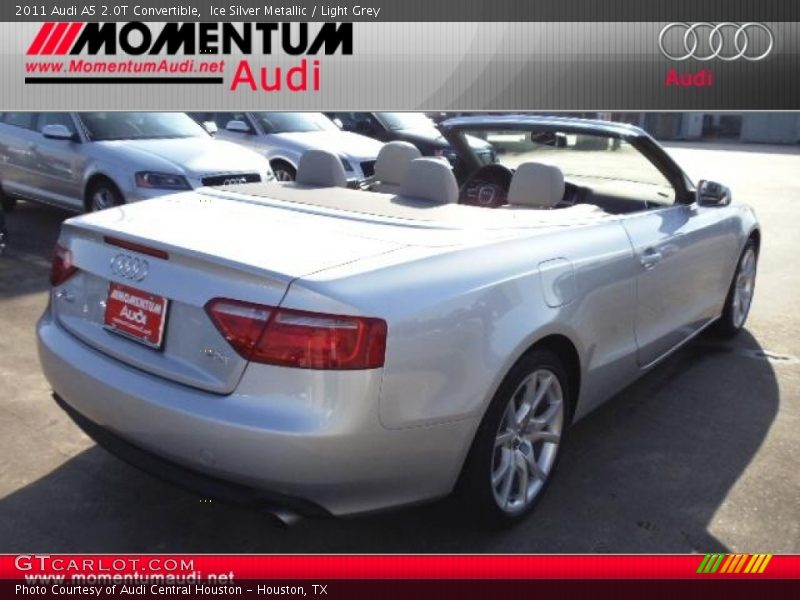 Ice Silver Metallic / Light Grey 2011 Audi A5 2.0T Convertible