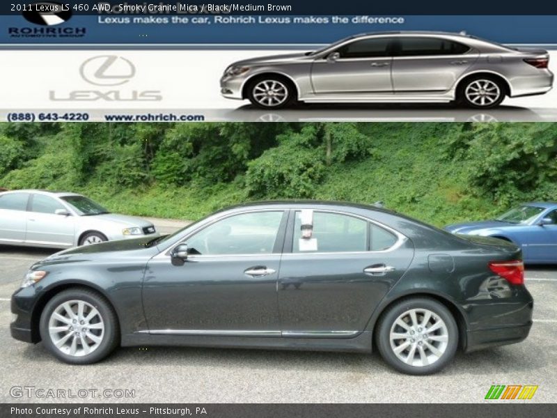 Smoky Granite Mica / Black/Medium Brown 2011 Lexus LS 460 AWD