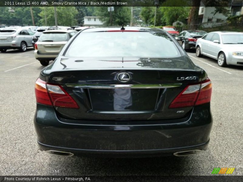 Smoky Granite Mica / Black/Medium Brown 2011 Lexus LS 460 AWD