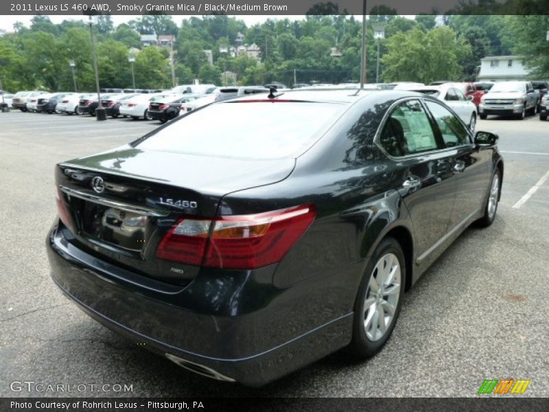 Smoky Granite Mica / Black/Medium Brown 2011 Lexus LS 460 AWD