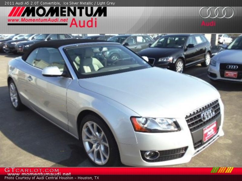 Ice Silver Metallic / Light Grey 2011 Audi A5 2.0T Convertible