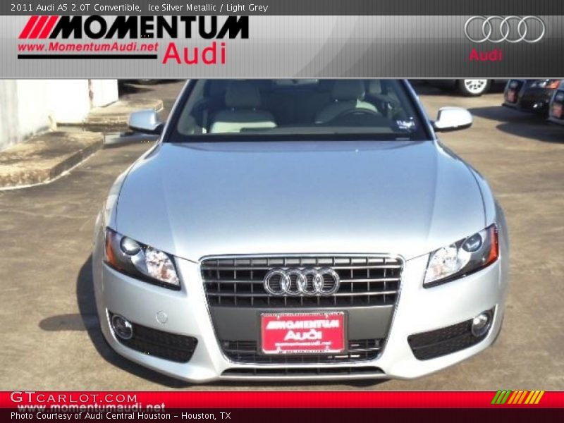 Ice Silver Metallic / Light Grey 2011 Audi A5 2.0T Convertible
