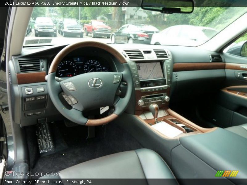 Smoky Granite Mica / Black/Medium Brown 2011 Lexus LS 460 AWD