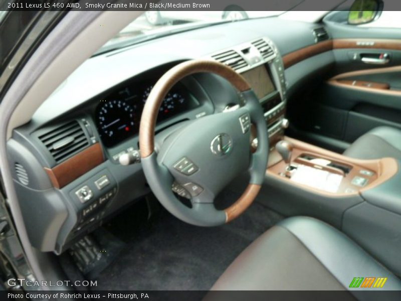 Smoky Granite Mica / Black/Medium Brown 2011 Lexus LS 460 AWD
