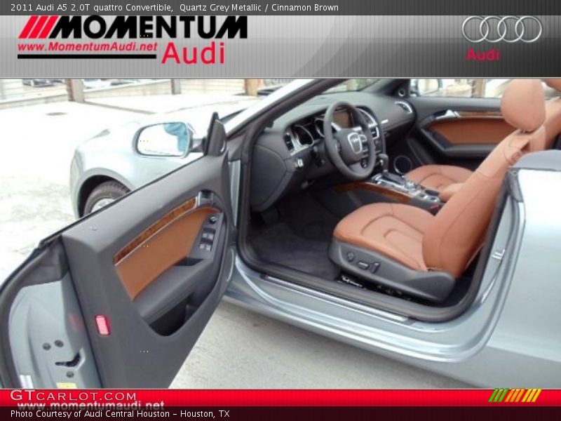 Quartz Grey Metallic / Cinnamon Brown 2011 Audi A5 2.0T quattro Convertible