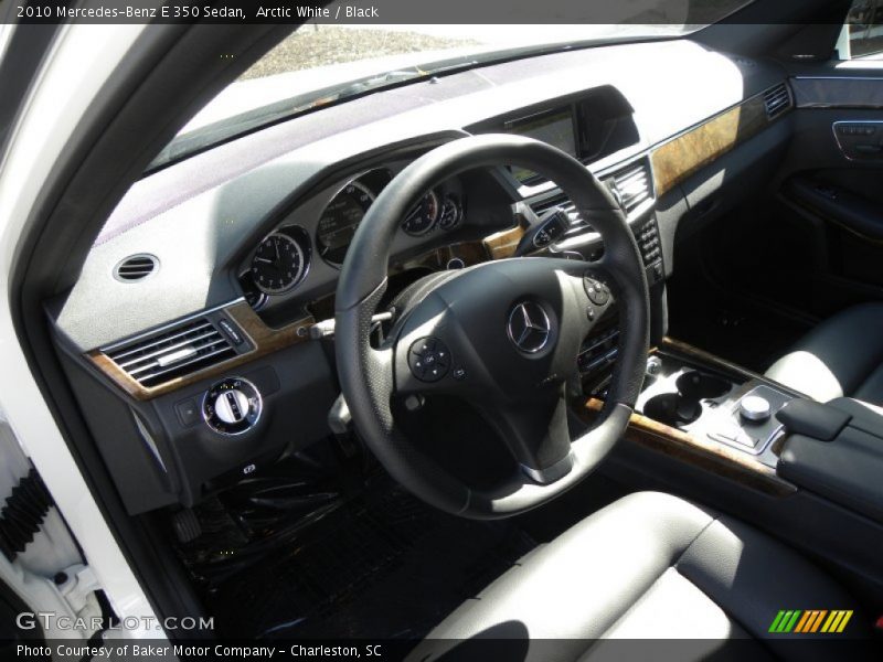 Arctic White / Black 2010 Mercedes-Benz E 350 Sedan