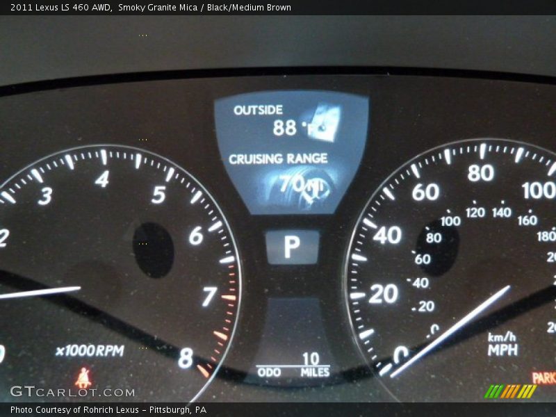 Smoky Granite Mica / Black/Medium Brown 2011 Lexus LS 460 AWD
