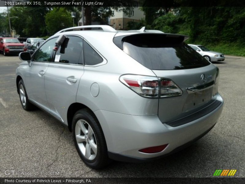 Tungsten Silver Pearl / Light Gray 2011 Lexus RX 350