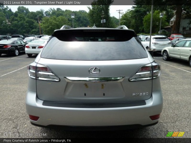 Tungsten Silver Pearl / Light Gray 2011 Lexus RX 350