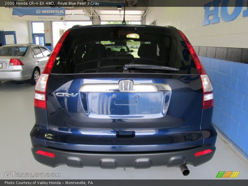Royal Blue Pearl / Gray 2009 Honda CR-V EX 4WD