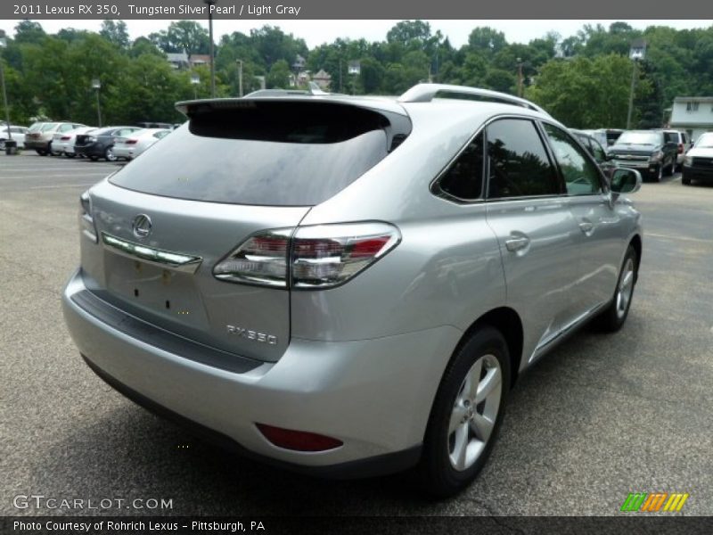 Tungsten Silver Pearl / Light Gray 2011 Lexus RX 350