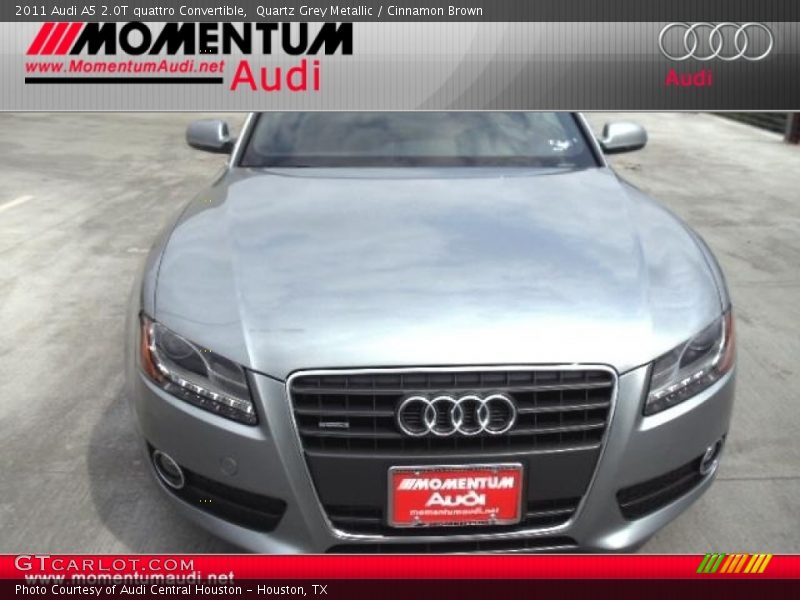 Quartz Grey Metallic / Cinnamon Brown 2011 Audi A5 2.0T quattro Convertible