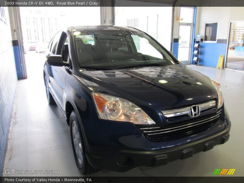 Royal Blue Pearl / Gray 2009 Honda CR-V EX 4WD