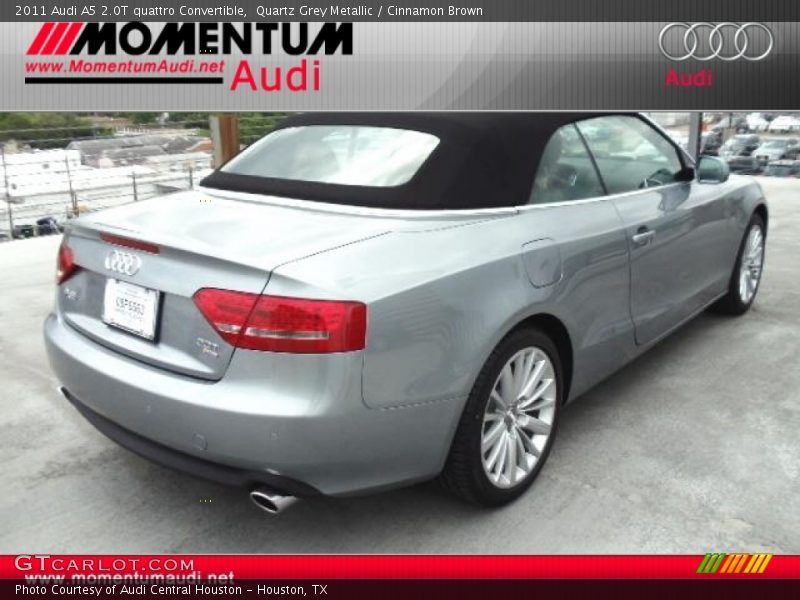Quartz Grey Metallic / Cinnamon Brown 2011 Audi A5 2.0T quattro Convertible