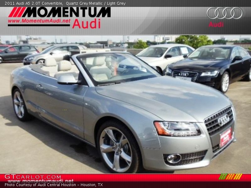 Quartz Grey Metallic / Light Grey 2011 Audi A5 2.0T Convertible