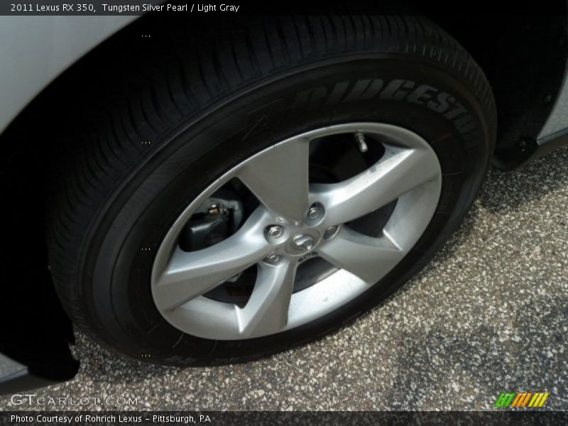 Tungsten Silver Pearl / Light Gray 2011 Lexus RX 350