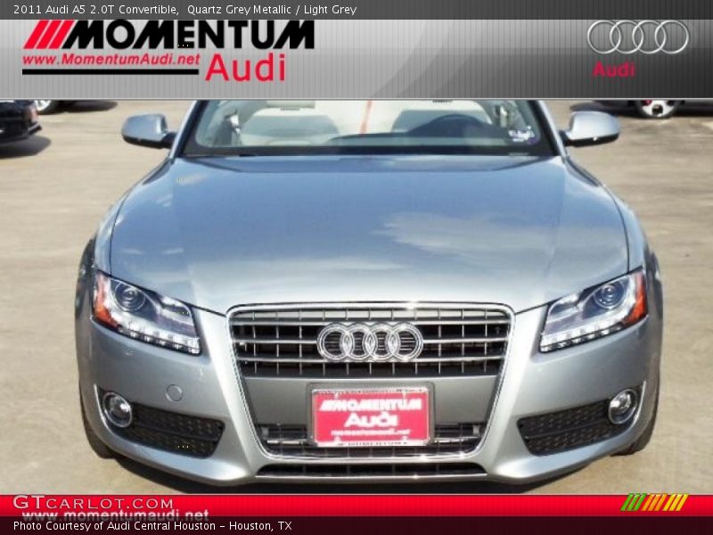 Quartz Grey Metallic / Light Grey 2011 Audi A5 2.0T Convertible