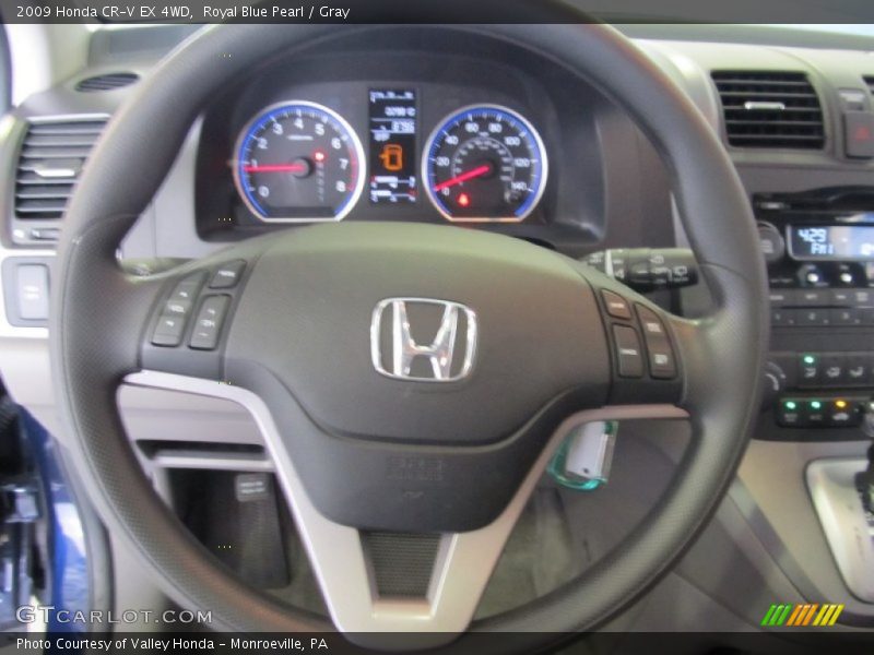 Royal Blue Pearl / Gray 2009 Honda CR-V EX 4WD