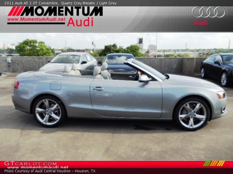 Quartz Grey Metallic / Light Grey 2011 Audi A5 2.0T Convertible