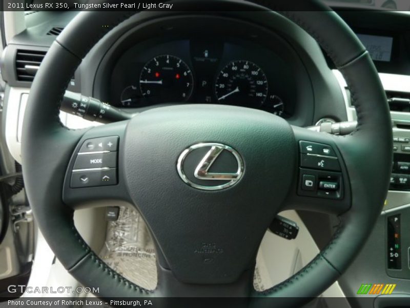 Tungsten Silver Pearl / Light Gray 2011 Lexus RX 350