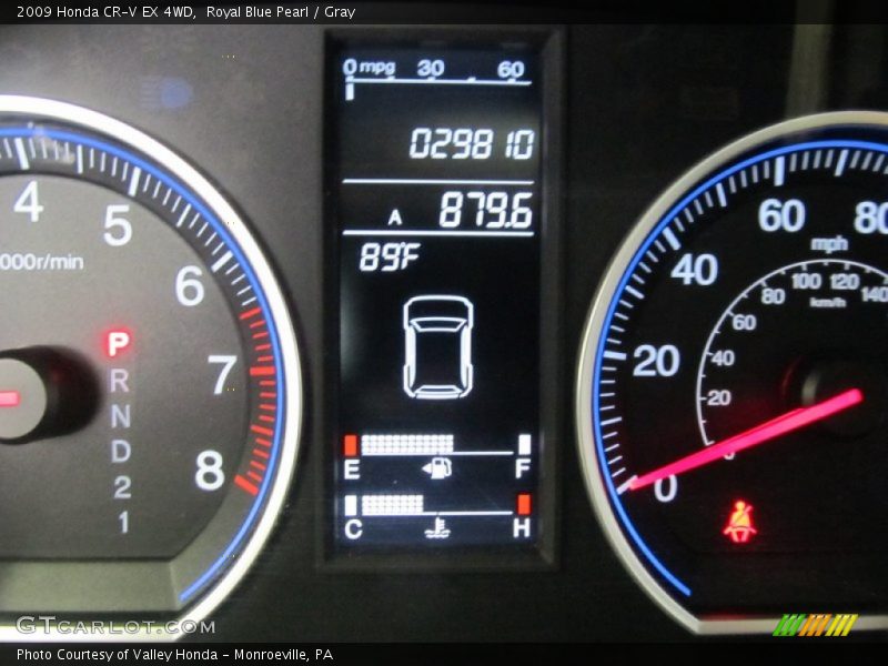 Royal Blue Pearl / Gray 2009 Honda CR-V EX 4WD