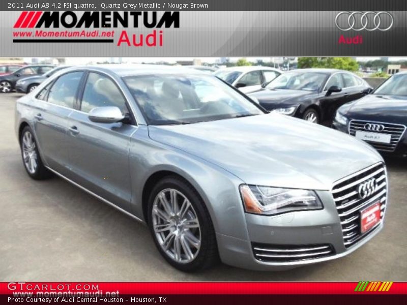Quartz Grey Metallic / Nougat Brown 2011 Audi A8 4.2 FSI quattro