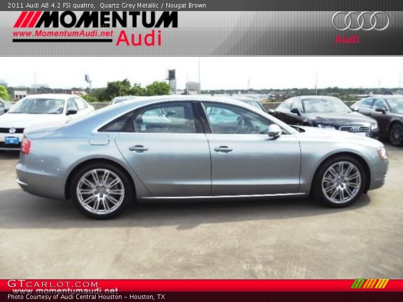Quartz Grey Metallic / Nougat Brown 2011 Audi A8 4.2 FSI quattro