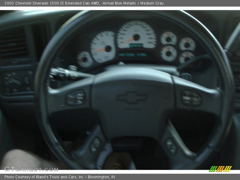Arrival Blue Metallic / Medium Gray 2003 Chevrolet Silverado 1500 SS Extended Cab AWD