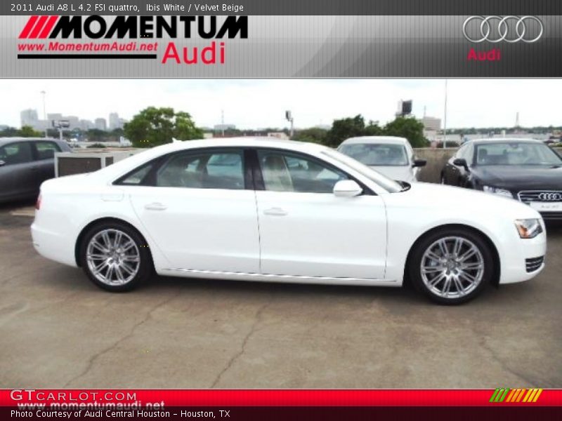 Ibis White / Velvet Beige 2011 Audi A8 L 4.2 FSI quattro