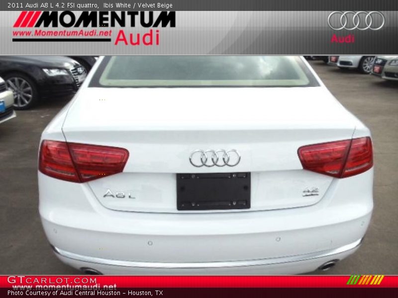 Ibis White / Velvet Beige 2011 Audi A8 L 4.2 FSI quattro