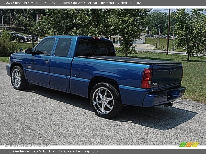 Arrival Blue Metallic / Medium Gray 2003 Chevrolet Silverado 1500 SS Extended Cab AWD