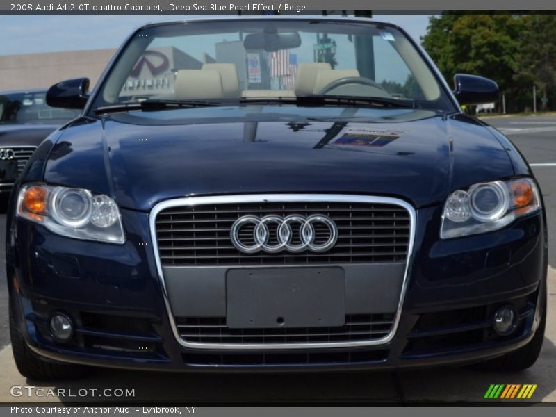 Deep Sea Blue Pearl Effect / Beige 2008 Audi A4 2.0T quattro Cabriolet
