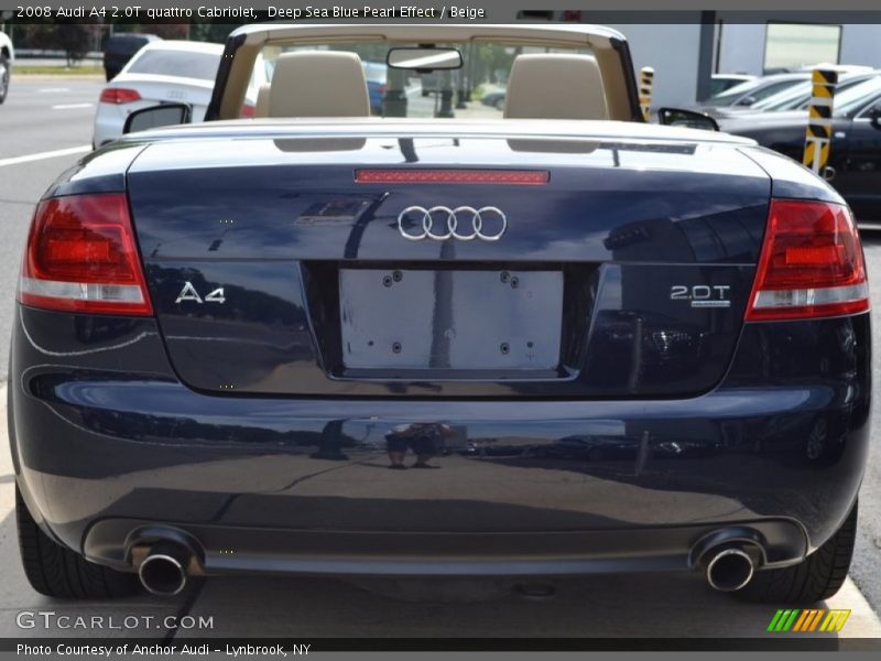 Deep Sea Blue Pearl Effect / Beige 2008 Audi A4 2.0T quattro Cabriolet