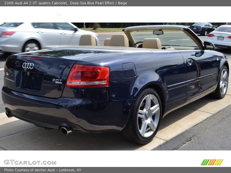 Deep Sea Blue Pearl Effect / Beige 2008 Audi A4 2.0T quattro Cabriolet