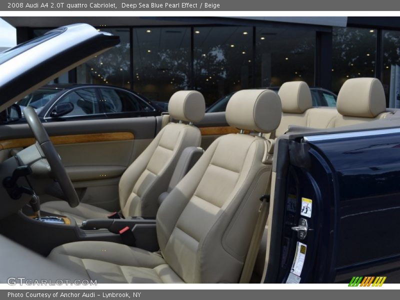 Deep Sea Blue Pearl Effect / Beige 2008 Audi A4 2.0T quattro Cabriolet