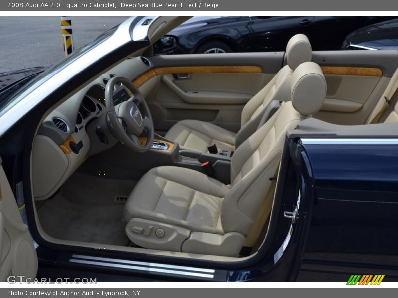 Deep Sea Blue Pearl Effect / Beige 2008 Audi A4 2.0T quattro Cabriolet