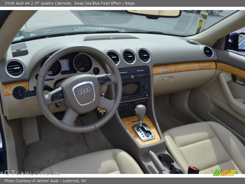Deep Sea Blue Pearl Effect / Beige 2008 Audi A4 2.0T quattro Cabriolet