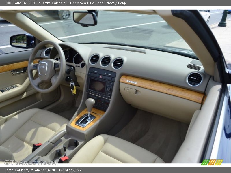 Deep Sea Blue Pearl Effect / Beige 2008 Audi A4 2.0T quattro Cabriolet