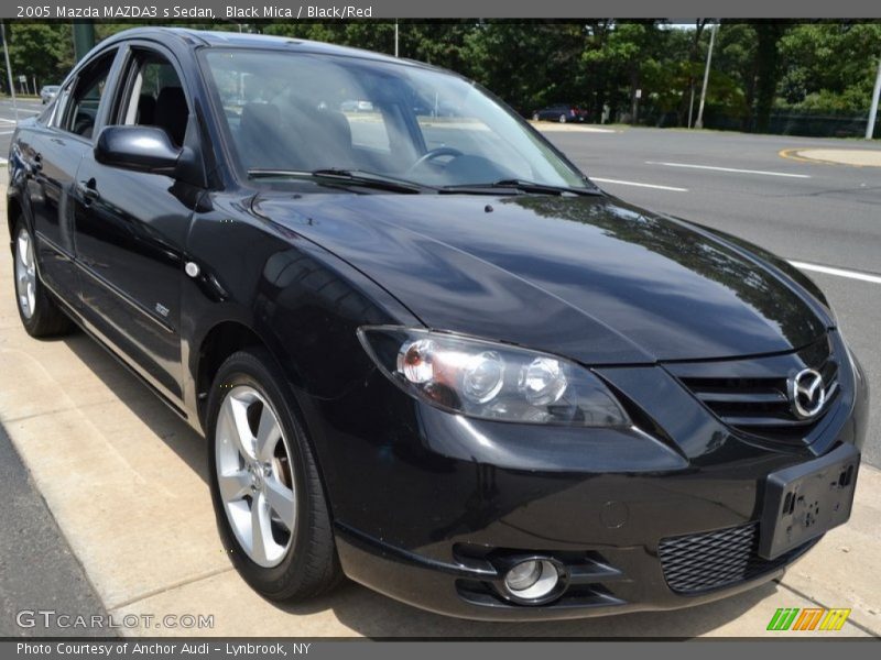 Black Mica / Black/Red 2005 Mazda MAZDA3 s Sedan